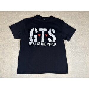 CM Punk's iconic "GTS Best In The World" WWE T Shirt 100% Cotton Size XL